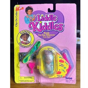 Rare‎ Tyco Liddle Kiddles Sandy Sleepover Doll Kids AA Mini Clip-On 1994 Vintage